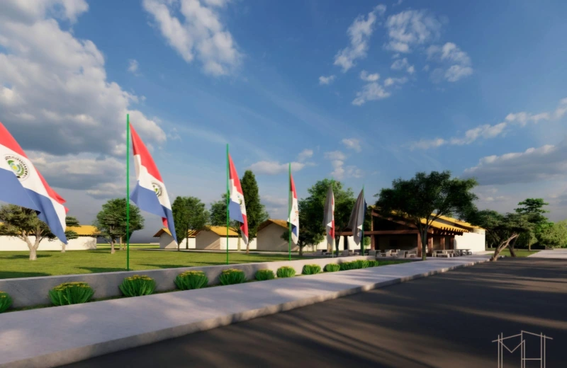 Planos técnicos sobre una mesa de trabajo para la mejora del Centro Regional de Educación.